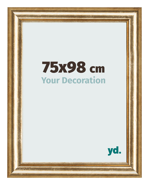 Cadre Photo 75x98cm Or Antique MDF Lazio De Face Mesure | Yourdecoration.fr