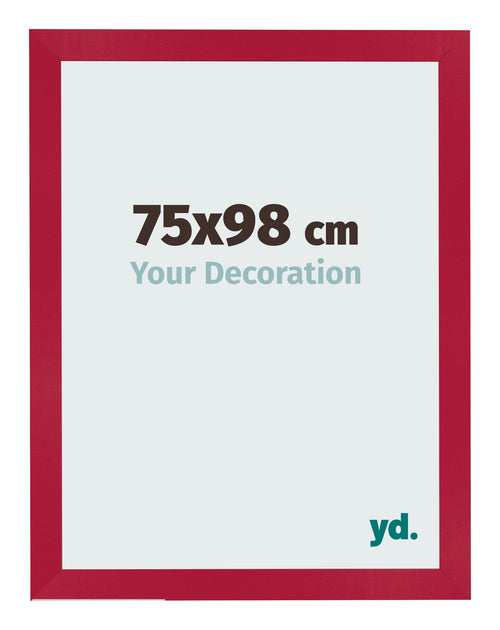 Cadre Photo 75x98cm Rouge MDF Bologna De Face Mesure | Yourdecoration.fr