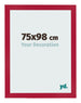 Cadre Photo 75x98cm Rouge MDF Bologna De Face Mesure | Yourdecoration.fr