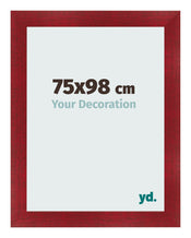 Cadre Photo 75x98cm Vin Rouge Patine MDF Pisa De Face Mesure | Yourdecoration.fr