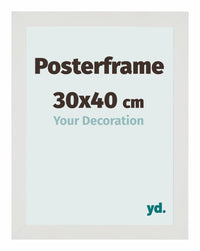 Cadre de affiche 30x40cm Blanc Mat MDF Parma Mesure | Yourdecoration.fr