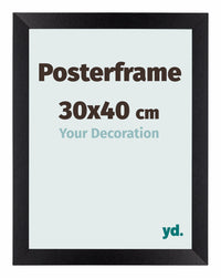 Cadre de affiche 30x40cm Noir Mat MDF Parma Mesure | Yourdecoration.fr