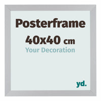 Cadre de affiche 40x40cm Argent MDF Parma Mesure | Yourdecoration.fr
