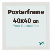 Cadre de affiche 40x40cm Blanc Mat MDF Parma Mesure | Yourdecoration.fr
