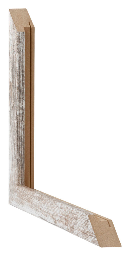 Catania MDF Cadre Photo 20x60cm White Wash Detail Intersection| Yourdecoration.fr
