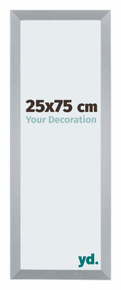 Catania MDF Cadre Photo 25x75cm Argent De Face Mesure | Yourdecoration.fr