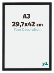 Catania MDF Cadre Photo 29 7x42cm A3 Noir Mesure| Yourdecoration.fr