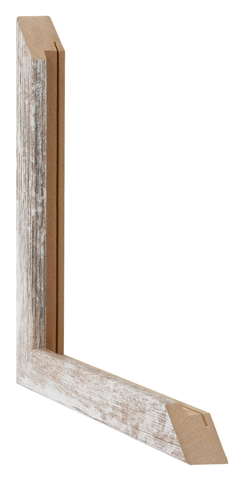 Catania MDF Cadre Photo 40x40 White Wash Detail Intersection| Yourdecoration.fr