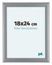 Como MDF Cadre Photo 18x24cm Argent Mat De Face Mesure | Yourdecoration.fr