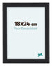 Como MDF Cadre Photo 18x24cm Noir Grain De Bois De Face Mesure | Yourdecoration.fr