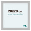 Como MDF Cadre Photo 20x20cm Blanc Grain de Bois De Face Mesure | Yourdecoration.fr