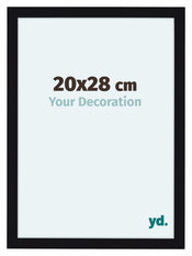 Como MDF Cadre Photo 20x28cm Noir Brillant De Face Mesure | Yourdecoration.fr
