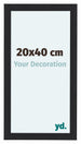 Como MDF Cadre Photo 20x40cm Noir Grain De Bois De Face Mesure | Yourdecoration.fr