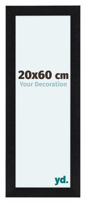 Como MDF Cadre Photo 20x60cm Noir Mat De Face Mesure | Yourdecoration.fr