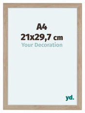 Como MDF Cadre Photo 21x29 7cm A4 Chene Clair De Face Mesure | Yourdecoration.fr