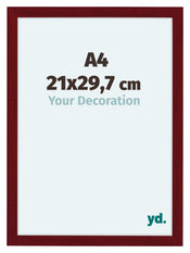 Como MDF Cadre Photo 21x29 7cm A4 Vin Rouge Patine De Face Mesure | Yourdecoration.fr