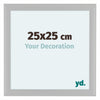 Como MDF Cadre Photo 25x25cm Blanc Grain de Bois De Face Mesure | Yourdecoration.fr