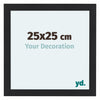 Como MDF Cadre Photo 25x25cm Noir Grain De Bois De Face Mesure | Yourdecoration.fr