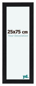 Como MDF Cadre Photo 25x75cm Noir Mat De Face Mesure | Yourdecoration.fr