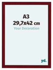 Como MDF Cadre Photo 29 7x42cm A3 Vin Rouge Patine De Face Mesure | Yourdecoration.fr