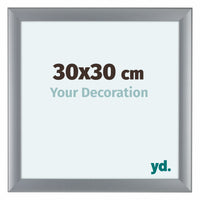 Como MDF Cadre Photo 30x30cm Argent Mat De Face Mesure | Yourdecoration.fr