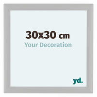Como MDF Cadre Photo 30x30cm Blanc Grain de Bois De Face Mesure | Yourdecoration.fr