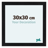 Como MDF Cadre Photo 30x30cm Noir Mat De Face Mesure | Yourdecoration.fr