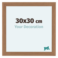 Como MDF Cadre Photo 30x30cm Noyer Clair De Face Mesure | Yourdecoration.fr
