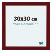 Como MDF Cadre Photo 30x30cm Vin Rouge Patine De Face Mesure | Yourdecoration.fr