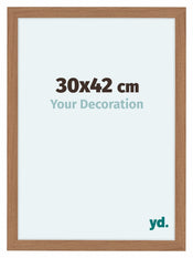 Como MDF Cadre Photo 30x42cm Noyer Clair De Face Mesure | Yourdecoration.fr