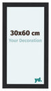 Como MDF Cadre Photo 30x60cm Noir Grain De Bois De Face Mesure | Yourdecoration.fr