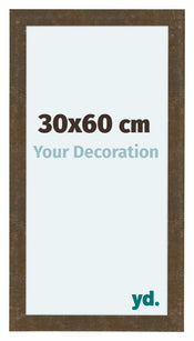 Como MDF Cadre Photo 30x60cm Or Antique De Face Mesure | Yourdecoration.fr