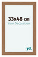Como MDF Cadre Photo 33x48cm Noyer Clair De Face Mesure | Yourdecoration.fr
