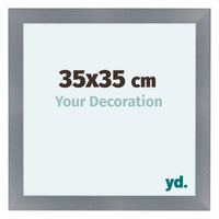 Como MDF Cadre Photo 35x35cm Aluminium Brosse De Face Mesure | Yourdecoration.fr