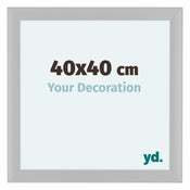 Como MDF Cadre Photo 40x40cm Blanc Mat De Face Mesure | Yourdecoration.fr