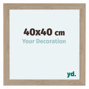 Como MDF Cadre Photo 40x40cm Chene Clair De Face Mesure | Yourdecoration.fr