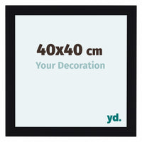 Como MDF Cadre Photo 40x40cm Noir Brillant De Face Mesure | Yourdecoration.fr