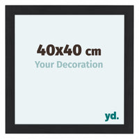Como MDF Cadre Photo 40x40cm Noir Grain De Bois De Face Mesure | Yourdecoration.fr