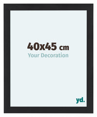 Como MDF Cadre Photo 40x45cm Noir Grain De Bois De Face Mesure | Yourdecoration.fr
