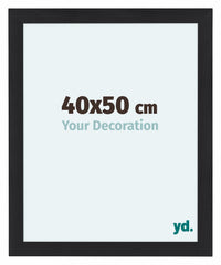 Como MDF Cadre Photo 40x50cm Noir Grain De Bois De Face Mesure | Yourdecoration.fr
