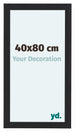 Como MDF Cadre Photo 40x80cm Noir Grain De Bois De Face Mesure | Yourdecoration.fr