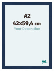 Como MDF Cadre Photo 42x59 4cm A2 Bleu Fonce Patine De Face Mesure | Yourdecoration.fr