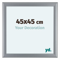 Como MDF Cadre Photo 45x45cm Argent Mat De Face Mesure | Yourdecoration.fr
