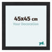 Como MDF Cadre Photo 45x45cm Noir Grain De Bois De Face Mesure | Yourdecoration.fr