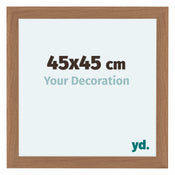 Como MDF Cadre Photo 45x45cm Noyer Clair De Face Mesure | Yourdecoration.fr