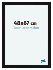 Como MDF Cadre Photo 48x67cm Noir Brillant De Face Mesure | Yourdecoration.fr