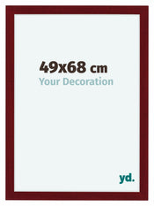 Como MDF Cadre Photo 49x68cm Vin Rouge Patine De Face Mesure | Yourdecoration.fr