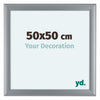 Como MDF Cadre Photo 50x50cm Argent Mat De Face Mesure | Yourdecoration.fr