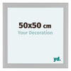 Como MDF Cadre Photo 50x50cm Blanc Grain de Bois De Face Mesure | Yourdecoration.fr