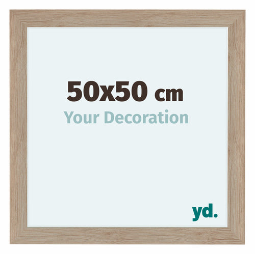 Como MDF Cadre Photo 50x50cm Chene Clair De Face Mesure | Yourdecoration.fr